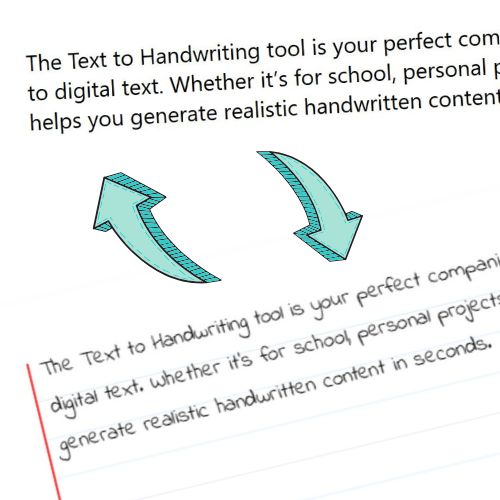 Convert typed text to realistic handwriting using free online Text to Handwriting tool by Image to Texts